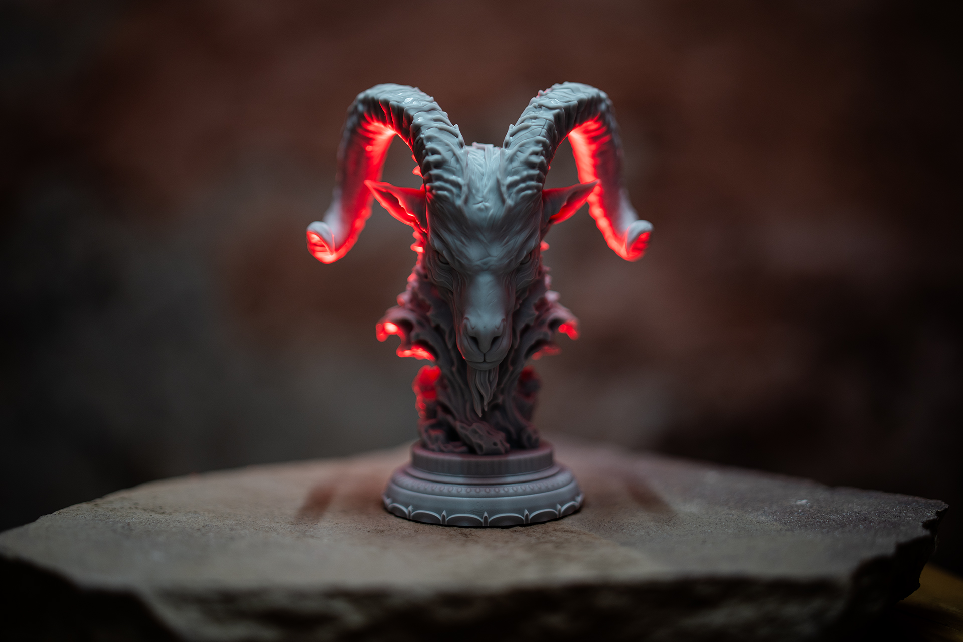 Aries bust sculpture